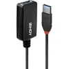 USB Prailginimo Laidas - LINDY USB 3.0 Aktyvus Prailginimo Laidas Type M/F, 5 m, Juodas