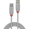 Lindy USB Prailginimo Laidas - Anthra Line 0.5m USB 2.0 Tipo A M/F Pilkas