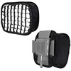 Lubinis šviestuvas Apšvietimo Įranga - MITOYA Softbox 37x45cm LED Panelei su Tinkleliu ir Dangteliu