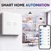 Qoltec 52716 išmanusis jutiklinis dvigubas šviesos jungiklis | Wi-Fi | Laikmatis | Tuya | Smart Life | Grūdintas stiklas | Baltas