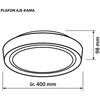 Lubinis šviestuvas Lubų Šviestuvas - Activejet LED Plafond Aje-kama 24w