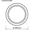 Lubinis šviestuvas Lubų Šviestuvas - Activejet LED Plafond Aje-kama 24w