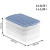 Maisto Saugojimo Indas - ROTHO Rondo 2x0.75L, 1x1.35L Mėlynas