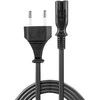 Maitinimo Laidas - LINDY Euro Kištukas į C7, 2 m, 2.5A/250V, PVC, Varis, Juodas
