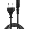 Maitinimo Laidas - LINDY Euro Kištukas į C7, 2 m, 2.5A/250V, PVC, Varis, Juodas