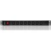 QOLTEC 53998 Apsauga nuo viršįtampių Qoltec skirta RACK 19 1U 10A PDU 8xIEC C13 2m