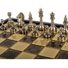 Manopoulos „Classic Metal Staunton“ Metalinių Šachmatų Rinkinys Su 34cm Lenta