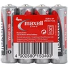 Baterija - Maxell R6 4TAC 1.5V Cinko-Anglies Elementai Laikrodžiams Radijams Kalkuliatoriams Nuotolinio Valdymo Pultams Juoda