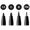 Rašikliai piešimui Faber-Castell Pitt Artist Pen #199, 4vnt (1.5, C, B, FM)
