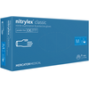 MERCATOR MEDICAL nitrylex® classic mėlynas Nitrilinės tyrimo ir apsauginės pirštinės (M dydžio, be pudros) - 100vnt/1dėžutė