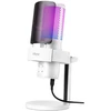 Fifine A9W studio mikrofonas with stand baltos spalvos