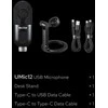 Mikrofonas - Godox UMic12 USB kondensatorinis kardioidinis su ausinių lizdu juodas