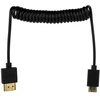 Mitoya HDMI Laidas - 50cm Spiralinis HDMI į Mini HDMI 2.1 8K 60Hz 48Gbps
