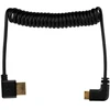 Mitoya HDMI Laidas - Kampinis HDMI į Mini HDMI 50 cm 48 Gbps 8K/60Hz Spiralinis