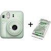 Momentinis Fotoaparatas FUJIFILM INSTAX MINI 12 (Mėtų Žalia) + 10 FUJIFILM Instax Mini Film (Glossy) (Color)