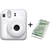 Momentinis Fotoaparatas FUJIFILM INSTAX MINI 12 (Molio balta) + 10 FUJIFILM Instax Mini Film (Glossy) (Color)