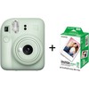 Momentinis Fotoaparatas FUJIFILM INSTAX MINI 12 (Mėtų Žalia) + 20 FUJIFILM Instax Mini Film (Glossy) (Color)
