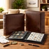 Monetų Albumas - Gedeon CA21 DELUX-1 2320.5 Talpa 17x21 cm Su Dėžute, Ruda