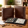 Monetų Albumas - Gedeon CA21 DELUX-1 2320.5 Talpa 17x21 cm Su Dėžute, Ruda