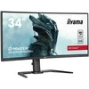 Monitorius IIYAMA GCB3481WQSU-B1 G-Master Raudona Eagle 34 colių UW VA Curved 1500R UWQHD 180Hz 500cd/m2 0.3ms 2xHDMI 2xDP 4xUSB 3.2 HDR400 garsiakalbiai