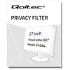 Monitorius Monitoriaus Priedas - Qoltec 51064 Privatumo Filtras 27" 16:9 Permatomas Baltas