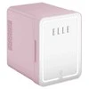 ELLE 4L mini fridge with LED make-up mirror, violetinė