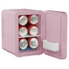 ELLE 4L mini fridge with LED make-up mirror, violetinė