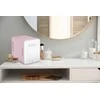 ELLE 4L mini fridge with LED make-up mirror, violetinė
