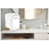 ELLE 8L mini fridge with LED make-up mirror, baltas