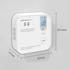 Qoltec 52577 belaidis anglies monoksido (CO) jutiklis su baterija | jutiklio tarnavimo laikas 10 metų | signalizacija 85dB | LED
