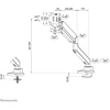 NewStar Monitoriaus Laikiklis - Neomounts Curved Ultra-Wide Stalo Monitoriaus Laikiklis - Juodas