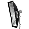 Apšvietimo įranga - MITOYA MOTION STRIP Softbox 30x120cm Bowens, 2 difuzoriai, tinklelis