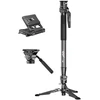 null Fotoaparato monopodas - COMAN M1 PRO V5 175 cm anglies pluošto vaizdo monopodas su hidrauline galvute