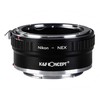 Objektyvas Adapteris - K&amp;F Concept II Nikon F į Sony E-mount objektyvo adapteris