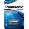 Panasonic Batteries Baterijos - Panasonic Evolta LR03EGE/2B 2 Vnt. AAA Šarminės