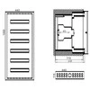 Paskirstymo Skydas Tibox 440x1050x115mm; 6x16mod., Ip54, Potinkinis