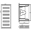 Paskirstymo Skydas Tibox 440x1050x115mm; 6x16mod., Ip54, Virštinkinis