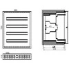Paskirstymo Skydas Tibox 585x750x115mm; 4x24mod., Ip54, Potinkinis