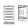 Paskirstymo Skydas Tibox 585x750x115mm; 4x24mod., Ip54, Virštinkinis
