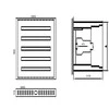 Paskirstymo Skydas Tibox 585x900x115mm; 5x24mod., Ip54, Virštinkinis
