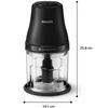 Plakiklis Elektrinis maisto smulkintuvas - Philips HR1501/00 450W 25000 RPM 1L Juodas