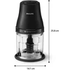 Plakiklis Elektrinis maisto smulkintuvas - Philips HR1501/00 450W 25000 RPM 1L Juodas