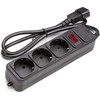 Power Plant Llc Galia - Energijos Tęstinumo Laidas - POWER PLANT UPS-Rated 1m 3-Socket Switch Juodas