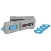 Priedas - LINDY HDMI Prievado Blokavimo Raktų Rinkinys (4 Vnt., ABS, Mėlyna)