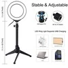 Puluz LED žiedinė lempa 12cm, su trikoju staliniu stovu iki 24.5cm, USB, RGBW