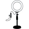 Puluz LED žiedinė lempa 16cm, su stovu iki 33cm, USB, RGBW