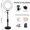 Puluz LED žiedinė lempa 16cm, su stovu iki 33cm, USB, RGBW