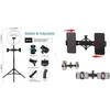 Puluz LED Žiedinė Lempa - 30cm su Reguliuojamu Stovu 37-165cm, 3 Telefono Laikikliais, USB