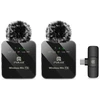 Puluz Mikrofonas - Belaidis Lavalier Dvigubas 2.4GHz Type-C Imtuvas 10m Diapazonas