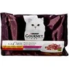 Purina Nestle Drėgnas Kačių Maistas - GOURMET A la Carte Vištiena Ir Jautiena 4 x 85 g
